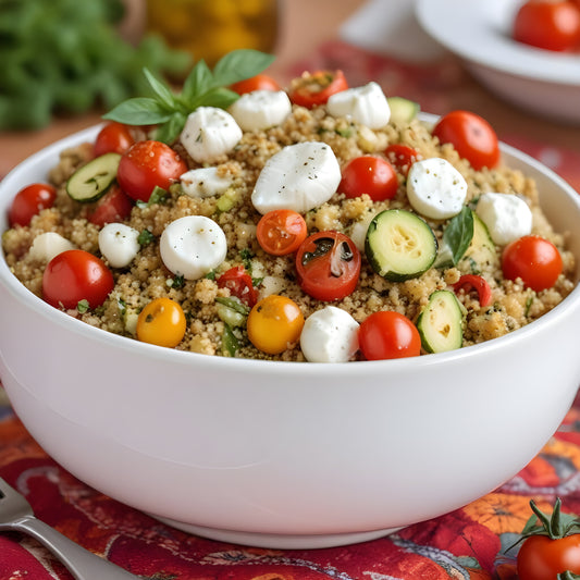 Herby Quinoa and mozzarella salad