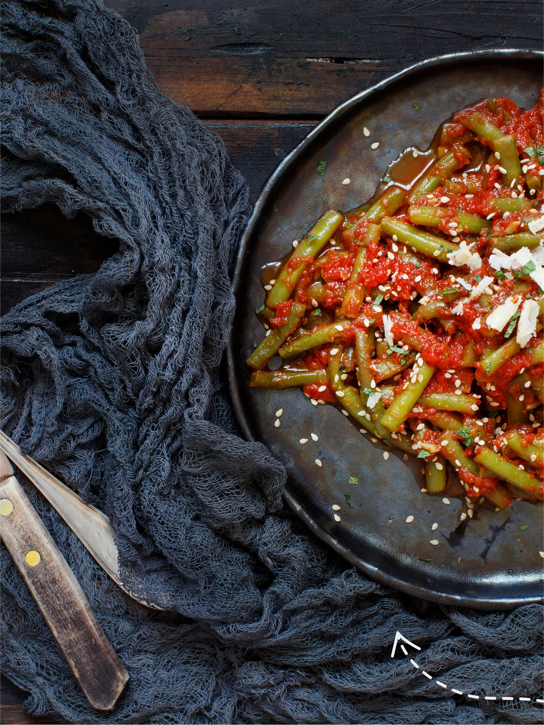 Green Beans - French Beans in a Baharat tomato sauce