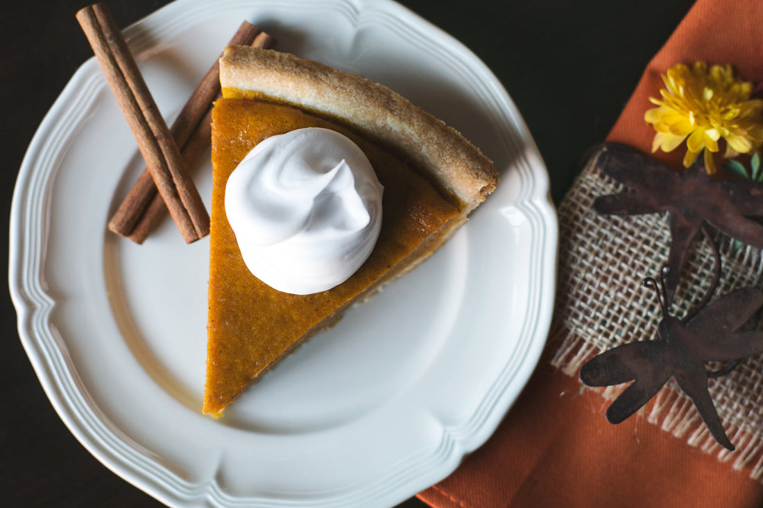 Slice of pie on a white plate